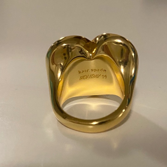 Kate Spade Heritage Pavè Script Heart Ring - Picture 5 of 6